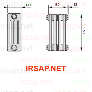 Радиатор IRSAP Tesi 40500/4 T23 CL 01